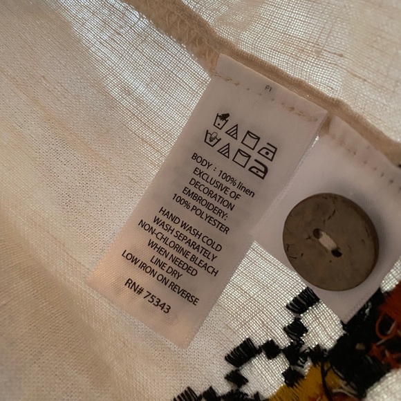 RACHEL ZOE Linen Short Sleeve Boho Top ✌🏻 - Picture 4 of 4